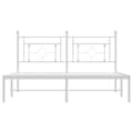 Miniatyrbillede 5 af 10: sengeramme med sengegavl 150x200 cm metal hvid