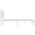 Miniatyrbillede 6 af 10: sengeramme med sengegavl 150x200 cm metal hvid