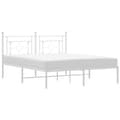 Miniatyrbillede 2 af 10: sengeramme med sengegavl 150x200 cm metal hvid