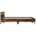Miniatyrbillede 6 af 10: sengeramme med sengegavl 160x200 cm konstrueret træ røget eg