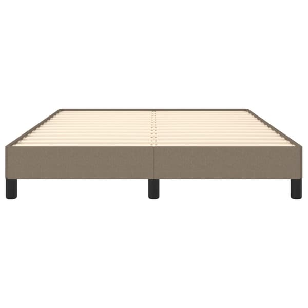 Sängynrunko ilman patjaa, taupe, 140x190 cm, verhoiltu kankaalla