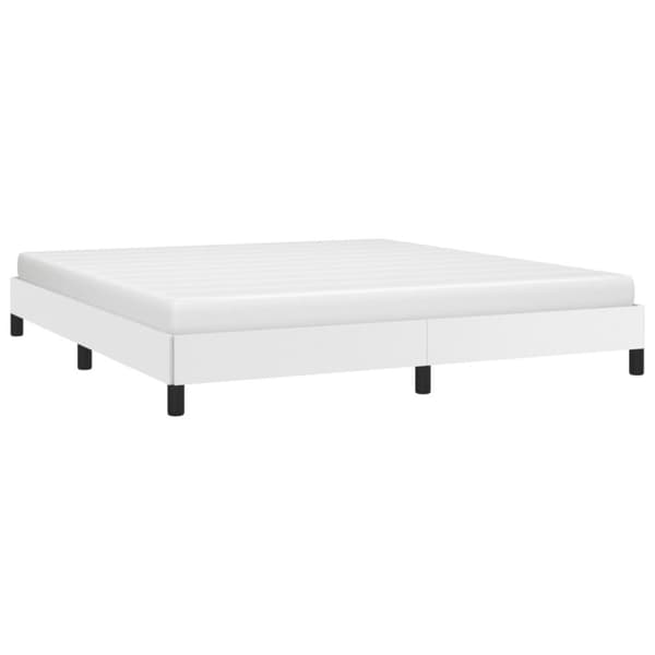 sengeramme 180x200 cm kunstlæder hvid