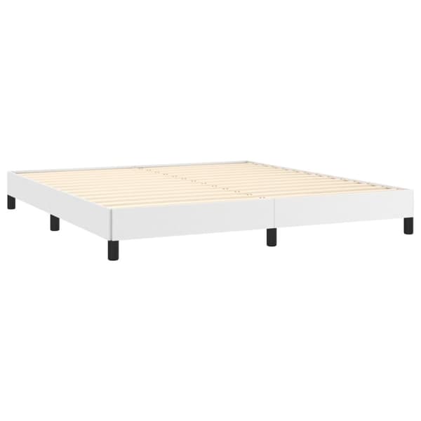 sengeramme 180x200 cm kunstlæder hvid