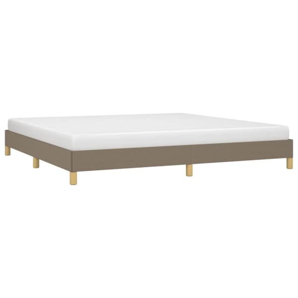 sengeramme uden madras 200x200 cm stof gråbrun