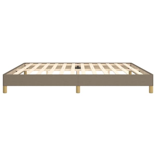 sengeramme uden madras 200x200 cm stof gråbrun