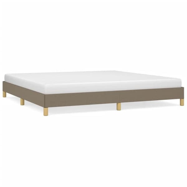 sengeramme uden madras 200x200 cm stof gråbrun