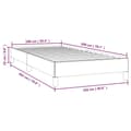 Miniatyrbillede 9 af 9: sengeramme 100x200 cm stof sort