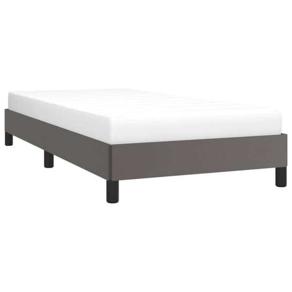 sengeramme 90x200 cm kunstlæder grå