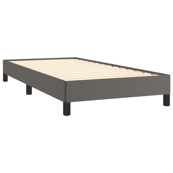 sengeramme 90x200 cm kunstlæder grå