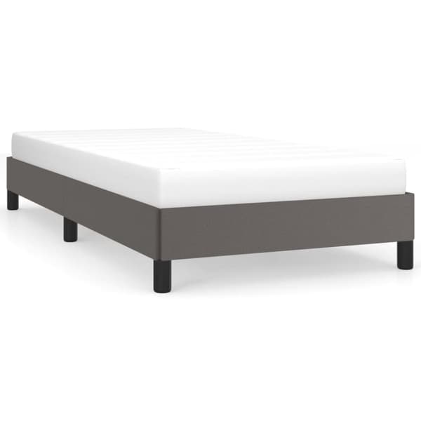sengeramme 90x200 cm kunstlæder grå