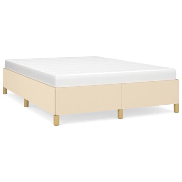 sengeramme uden madras 140x200 cm stof cremefarvet