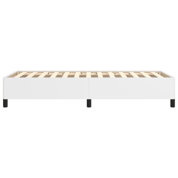sengeramme 90x190 cm kunstlæder hvid
