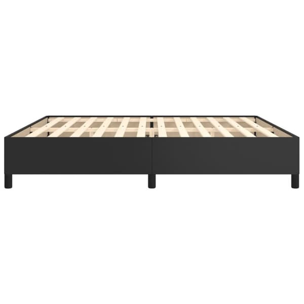 sengeramme 200x200 cm kunstlæder sort