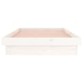 Miniatyrbillede 7 af 10: sengeramme med LED-lys 90x190 cm Single massivt træ hvid