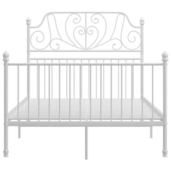 sengestel 120x200 cm metal hvid