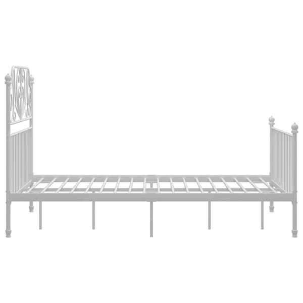 sengestel 120x200 cm metal hvid