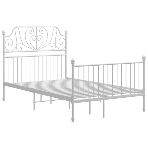 sengestel 120x200 cm metal hvid
