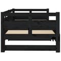 Miniatyrbillede 8 af 10: daybed med udtræk 2x(90x190) cm massivt fyrretræ sort