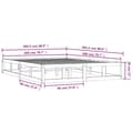 Miniatyrbillede 9 af 9: sengeramme 200x200 cm massivt træ hvid