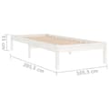 Miniatyrbillede 8 af 8: sengeramme 100x200 cm massivt fyrretræ hvid