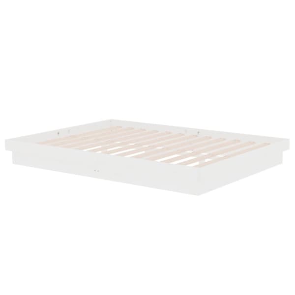 sengeramme 140x190 cm massivt træ hvid
