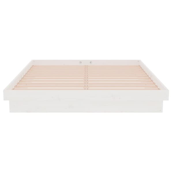 sengeramme 140x190 cm massivt træ hvid