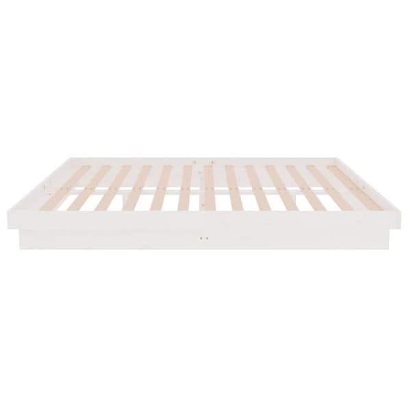sengeramme 140x190 cm massivt træ hvid
