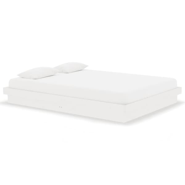 sengeramme 140x190 cm massivt træ hvid