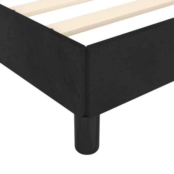 sengeramme med sengegavl 120x200 cm fløjl sort