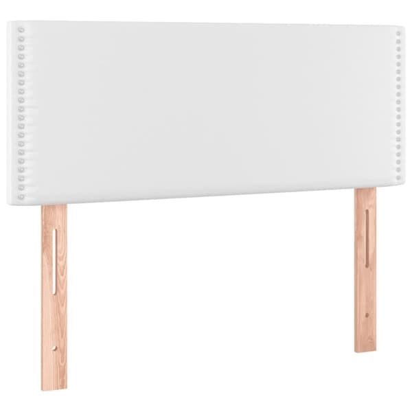 kontinentalseng med madras 90x190 cm kunstlæder hvid