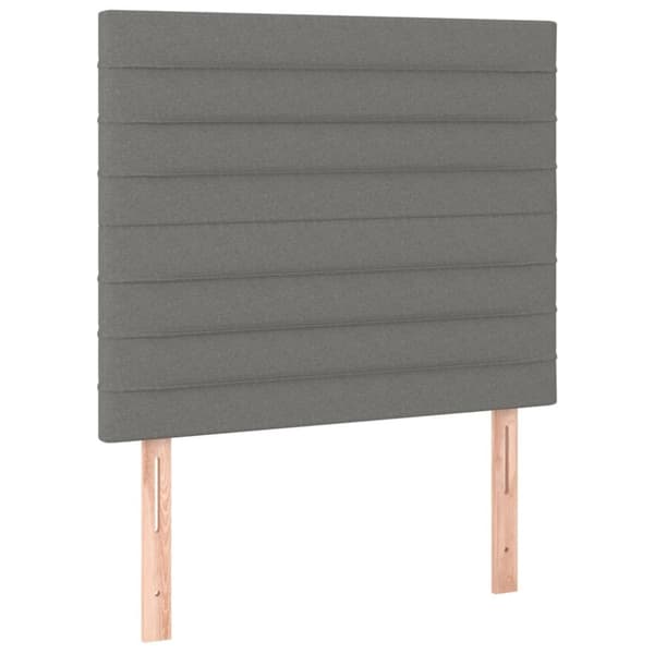 kontinentalseng med madras 80x200 cm stof mørkegrå