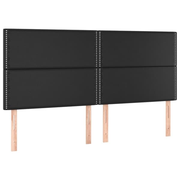 kontinentalseng med madras 180x200 cm kunstlæder sort