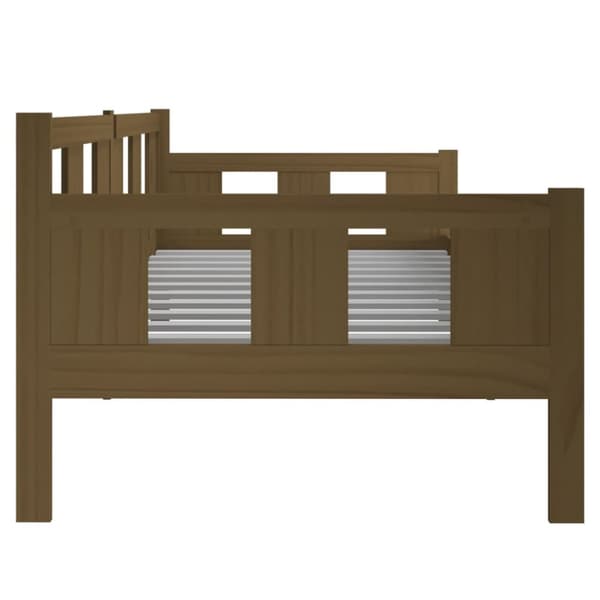 daybed 80x200 cm massivt fyrretræ gyldenbrun