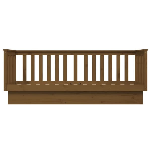 daybed 75x190 cm massivt fyrretræ gyldenbrun