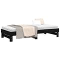 Miniatyrbillede 6 af 10: daybed med udtræk 2x(100x200) cm massivt fyrretræ sort