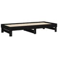 Miniatyrbillede 8 af 10: daybed med udtræk 2x(100x200) cm massivt fyrretræ sort