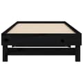 Miniatyrbillede 9 af 10: daybed med udtræk 2x(100x200) cm massivt fyrretræ sort