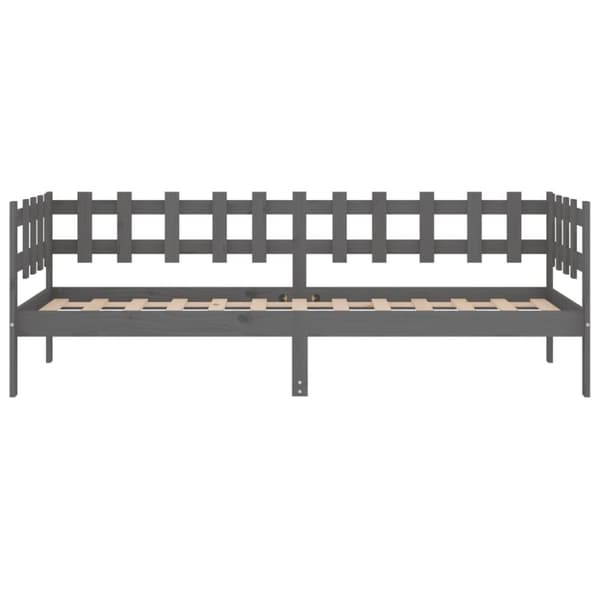 daybed 80x200 cm massivt fyrretræ grå