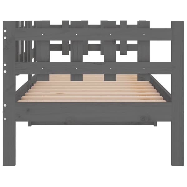 daybed 80x200 cm massivt fyrretræ grå