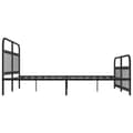Miniatyrbillede 7 af 10: sengeramme med sengegavl og fodgærde 180x200 cm metal sort
