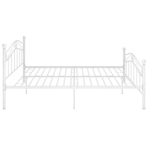 sengestel 200x200 cm metal hvid