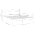 Miniatyrbillede 8 af 8: sengestel 200x200 cm metal hvid