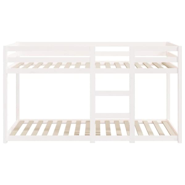 Våningssäng vit 80x200 cm massiv furu