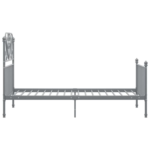 sengestel 90x200 cm metal grå