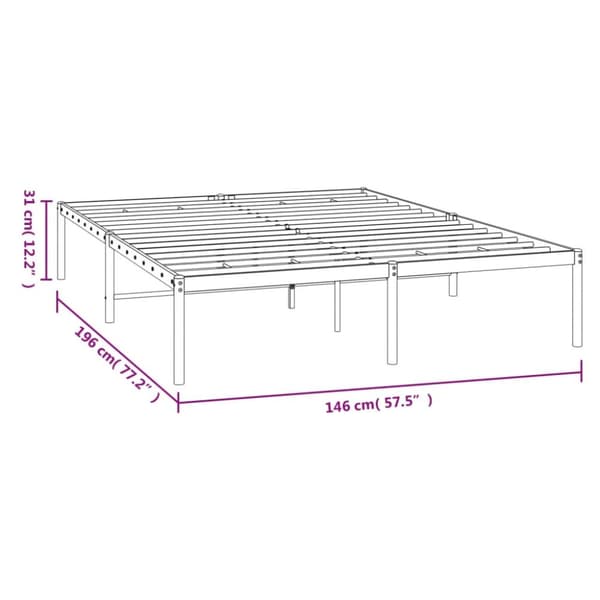 sengeramme 140x190 cm metal sort