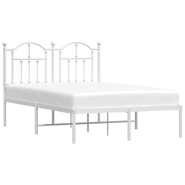 sengeramme med sengegavl 120x190 cm metal hvid