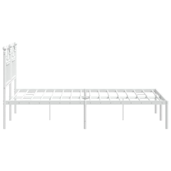 sengeramme med sengegavl 120x190 cm metal hvid