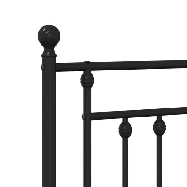 sengeramme med sengegavl 140x190 cm metal sort