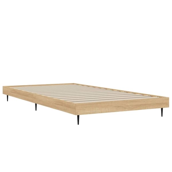sengeramme 90x200 cm uden madras konstrueret træ sonoma-eg