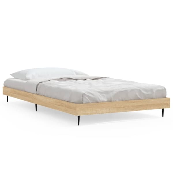 sengeramme 90x200 cm uden madras konstrueret træ sonoma-eg